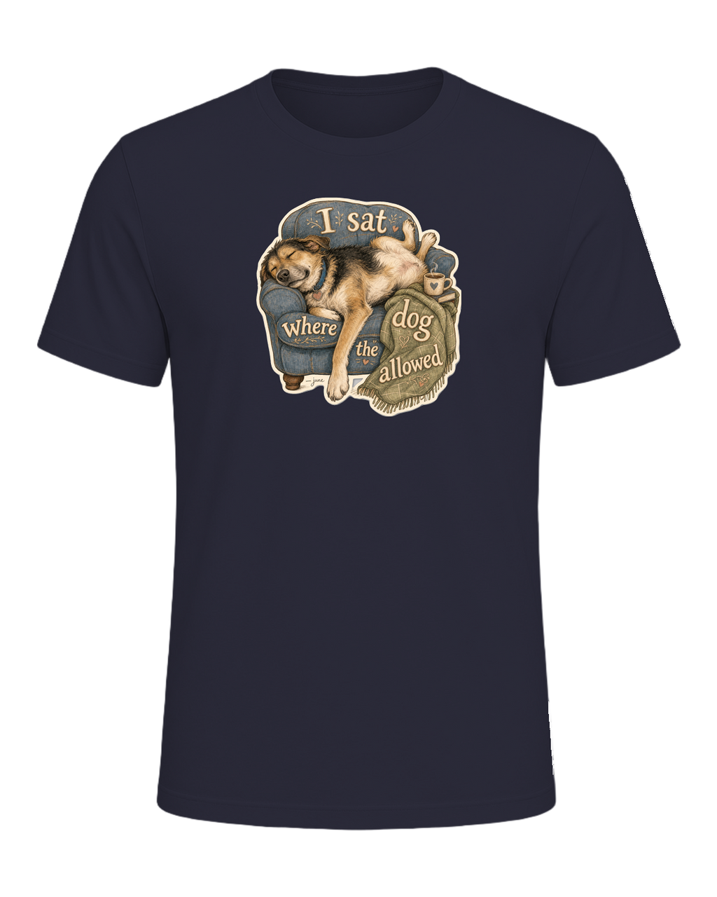 I Sat Where The Dog Allowed Tee — Heather Navy