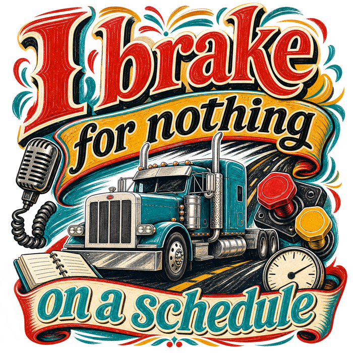 I Brake for Nothing on a Schedule — Hand-Painted Sign Tee