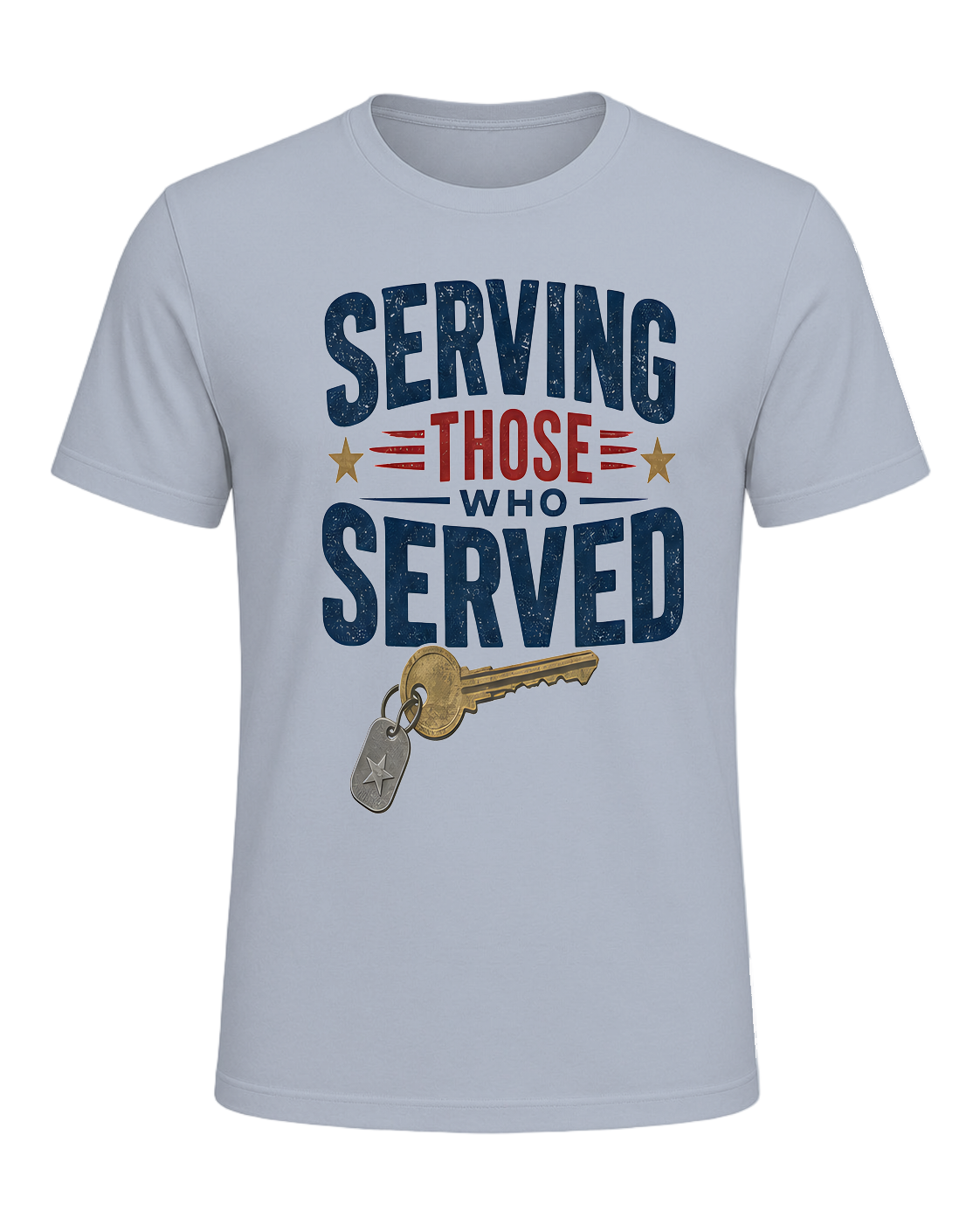 SERVING THOSE WHO SERVED — Light Blue