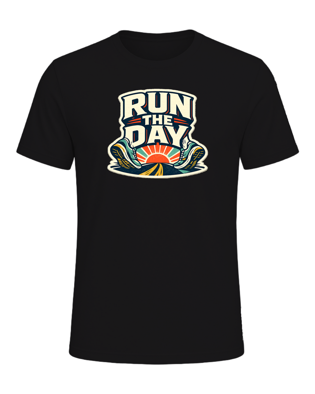 A bold retro running tee for people who start their day with miles and momentum. — Dark Grey Heather