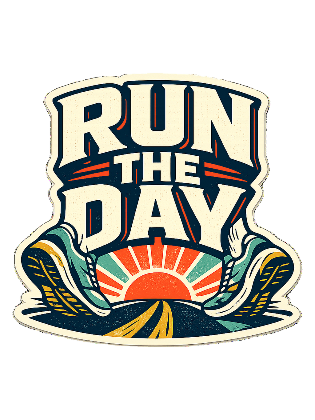 A bold retro running tee for people who start their day with miles and momentum.