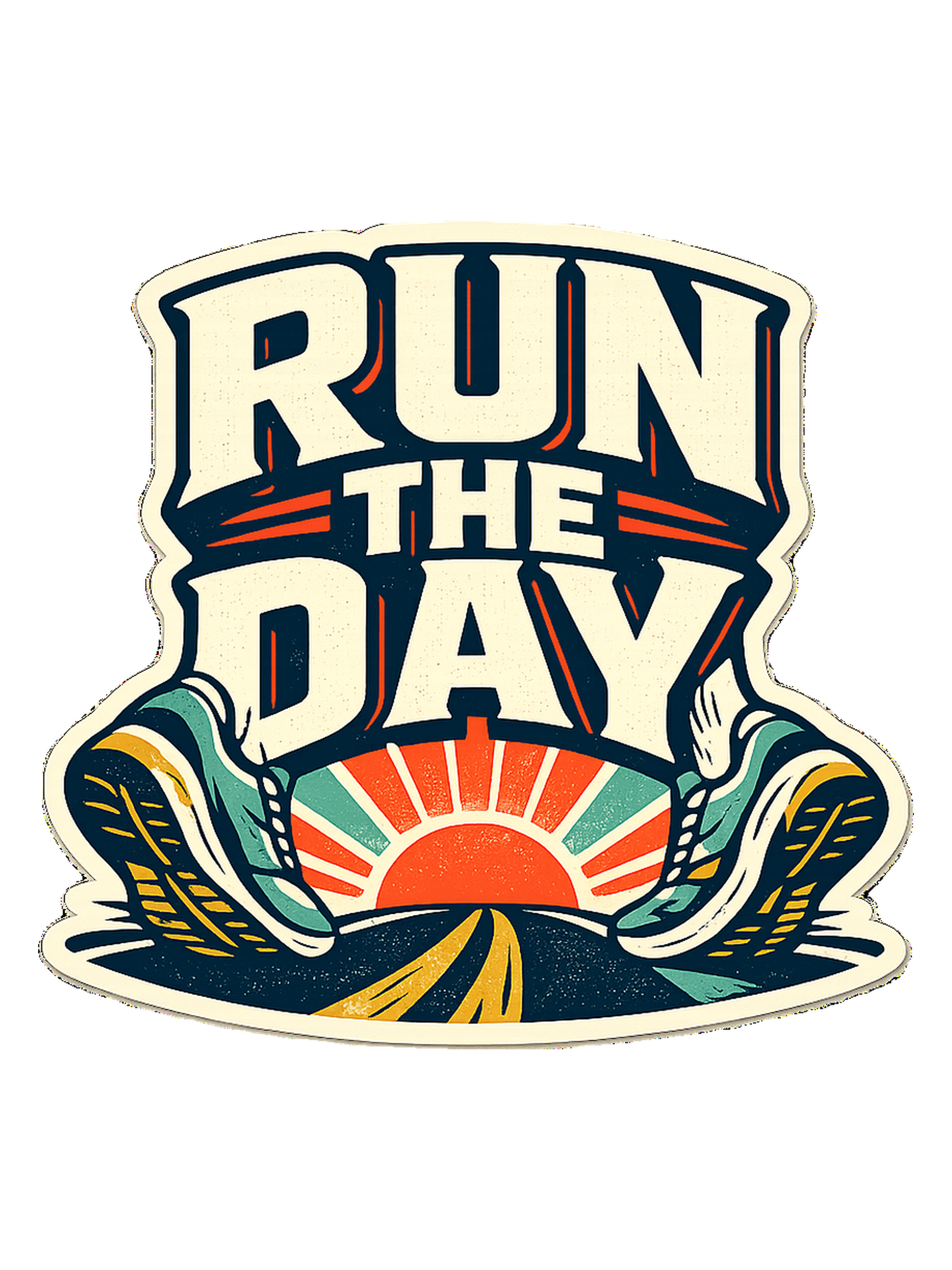 A bold retro running tee for people who start their day with miles and momentum.