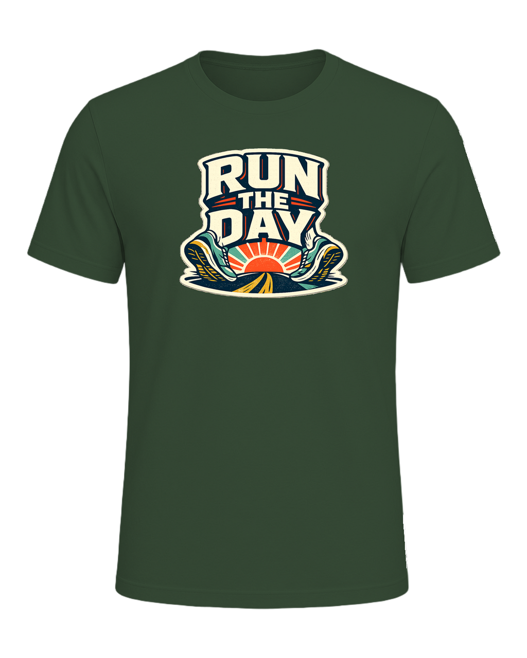 A bold retro running tee for people who start their day with miles and momentum. — Heather Forest