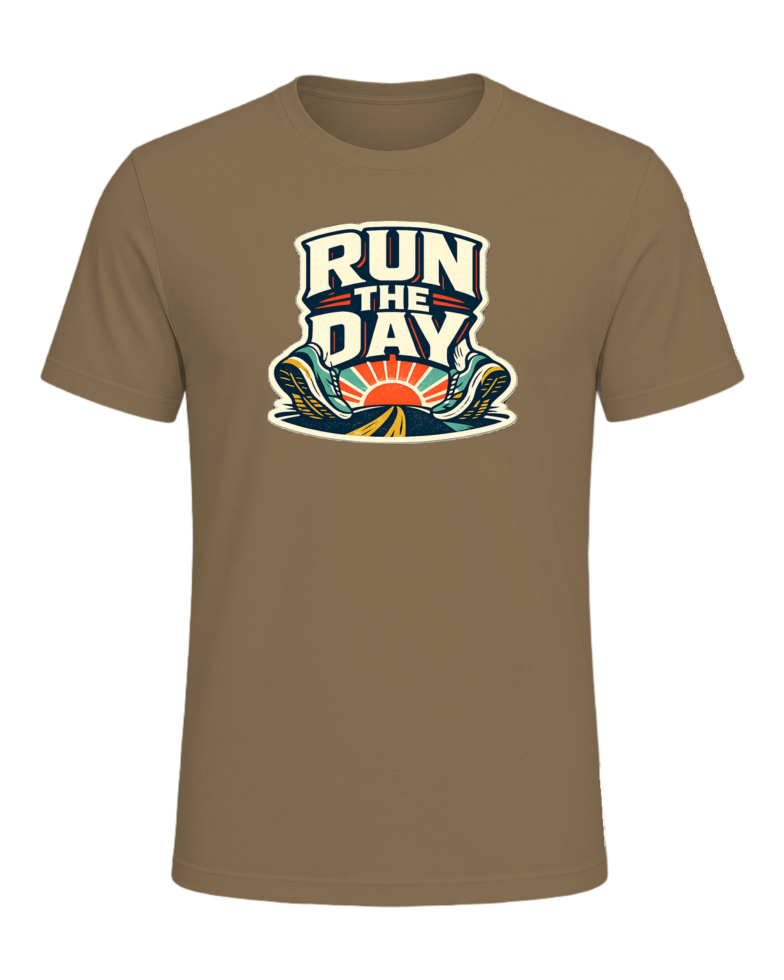 A bold retro running tee for people who start their day with miles and momentum. — Heather Olive