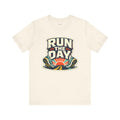 Funny Running T-Shirt — Miles and Momentum — running t-shirt design by Reggie