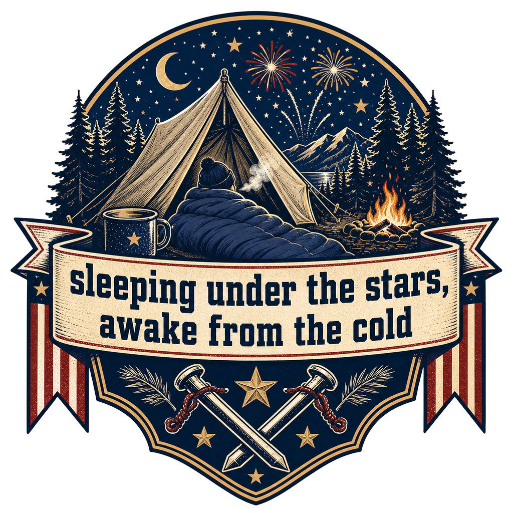 sleeping under the stars, awake from the cold