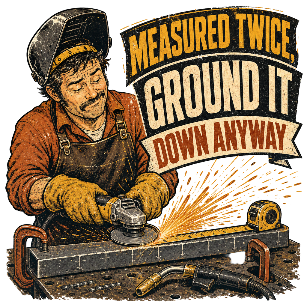 Measured twice, ground it down anyway