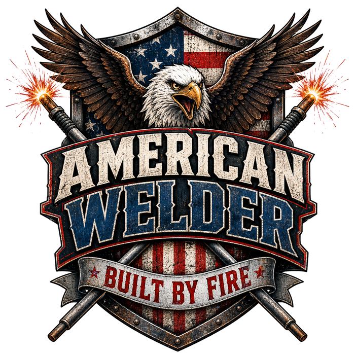 American Welder - Built By Fire - Patriot Welder Tee