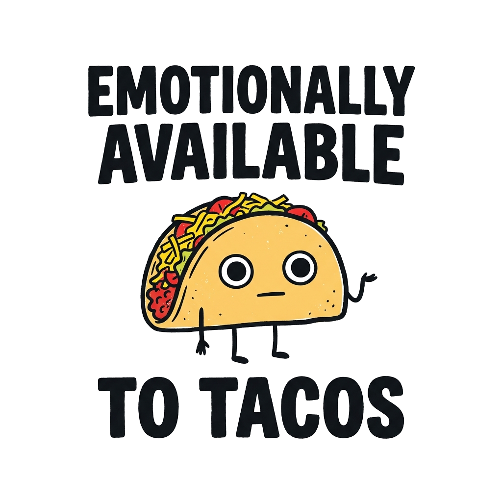 EMOTIONALLY AVAILABLE TO TACOS