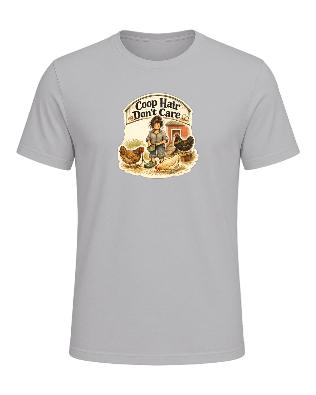 Coop Hair Don't Care Tee — Athletic Heather