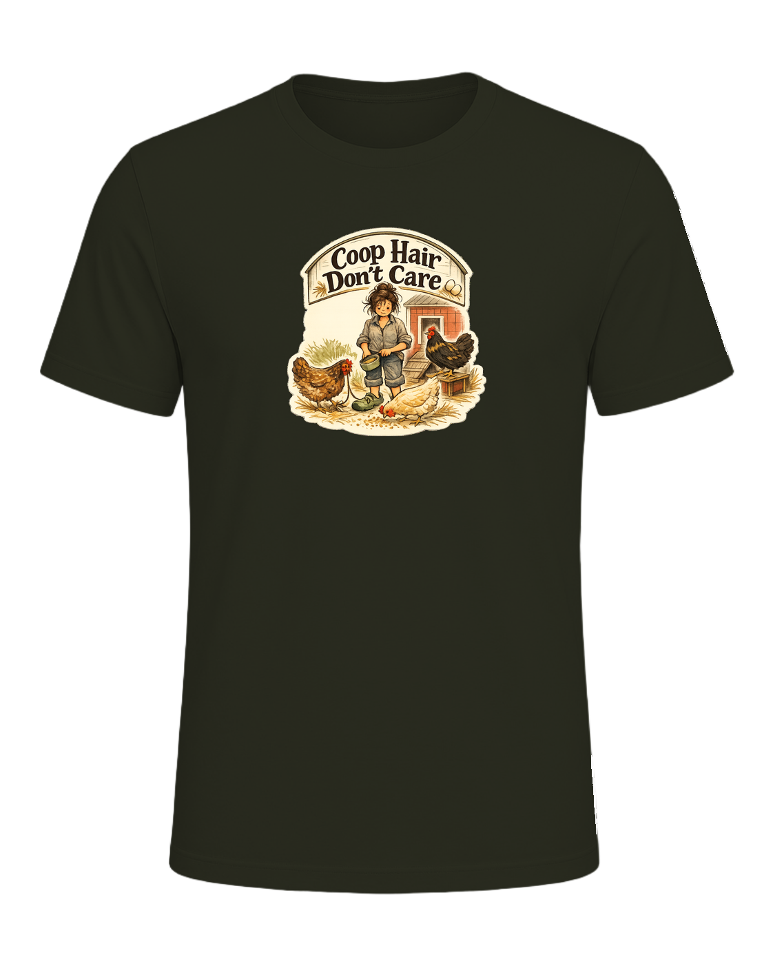 Coop Hair Don't Care Tee — Dark Olive