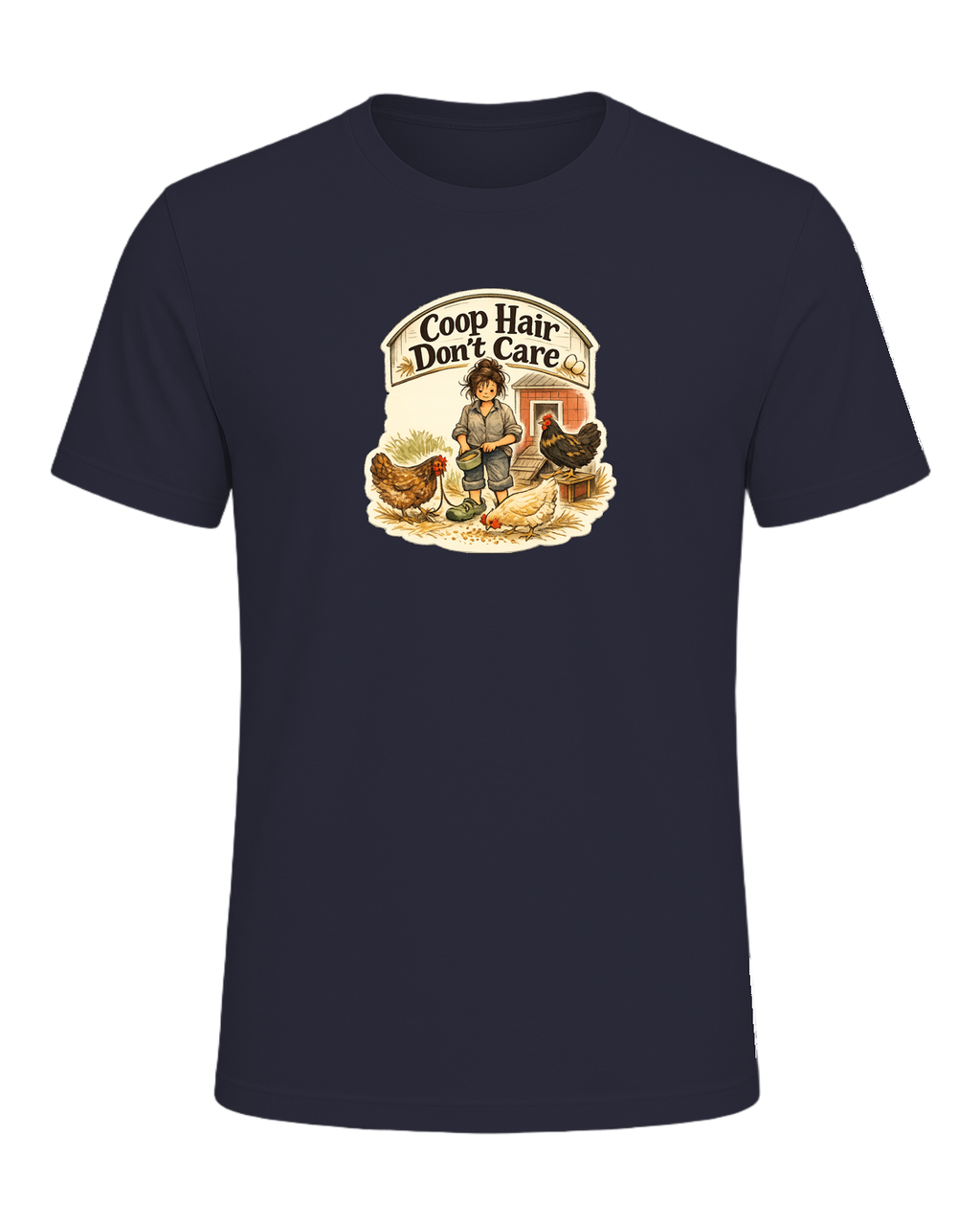 Coop Hair Don't Care Tee — Heather Navy