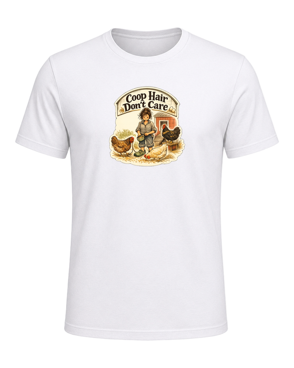 Coop Hair Don't Care Tee — White