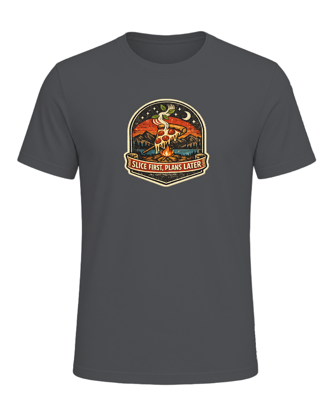 Slice First, Plans Later Tee — Asphalt
