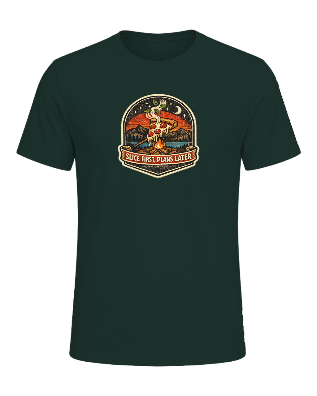 Slice First, Plans Later Tee — Forest