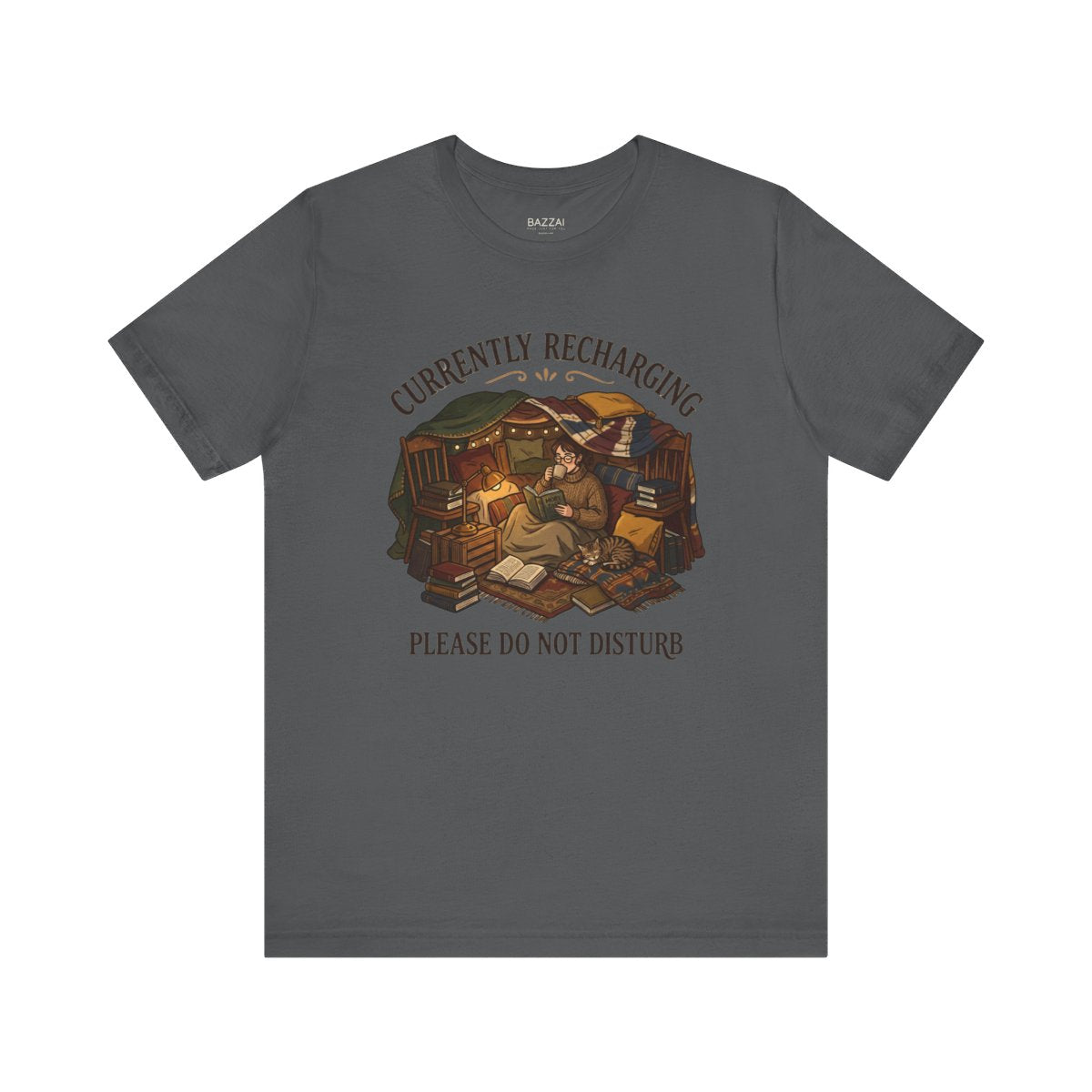 Funny Introvert T-Shirt — Introvert Recharge Mode — relax chill t-shirt design