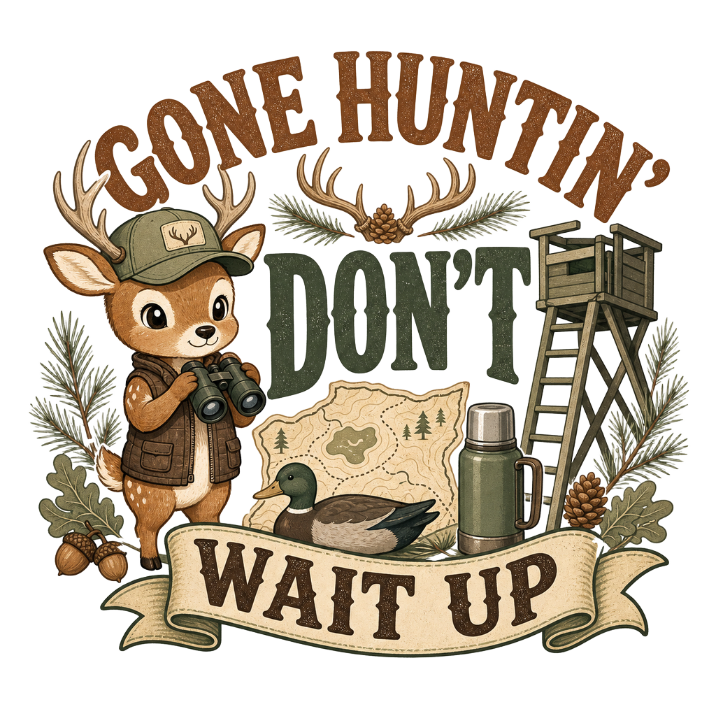 GONE HUNTIN' DON'T WAIT UP