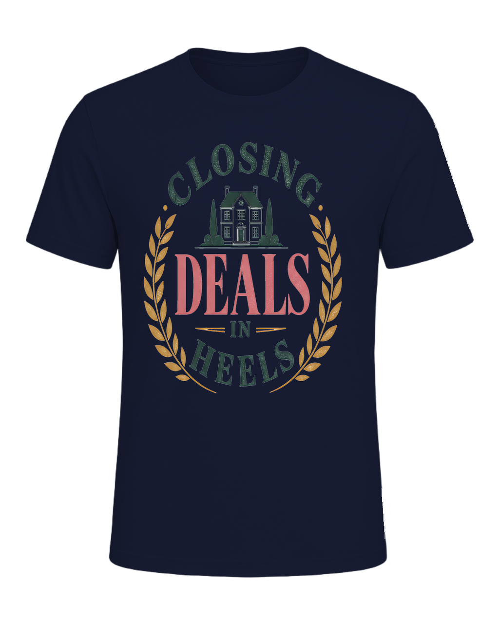 CLOSING DEALS IN HEELS — Navy