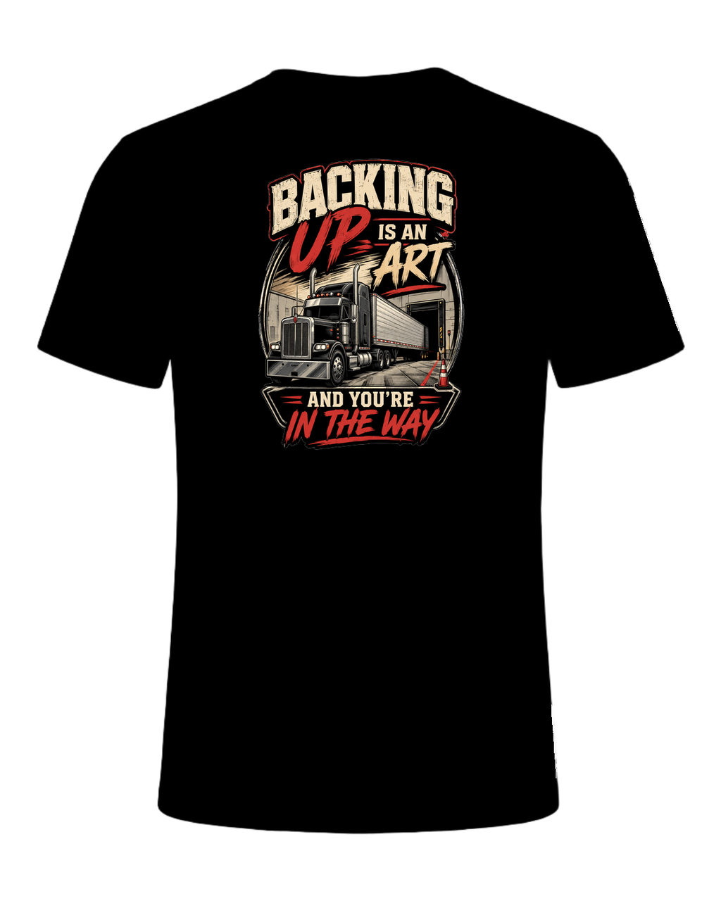 Backing up is an art and you're in the way — Black