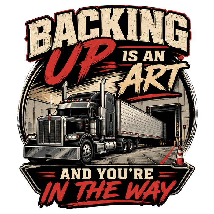 Backing up is an art and you're in the way — Illustration
