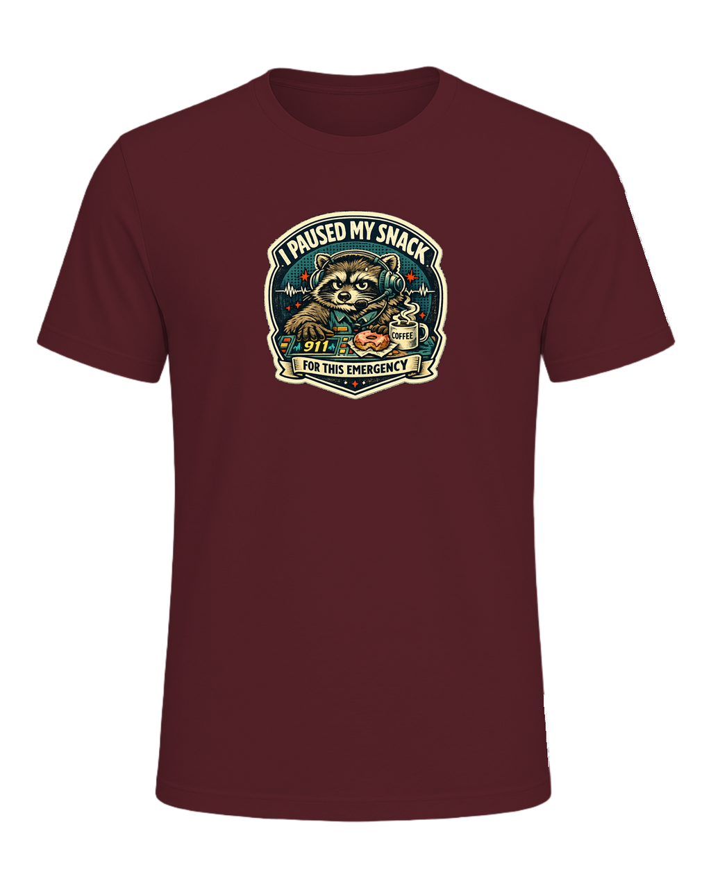 I Paused My Snack For This Emergency Tee — Maroon