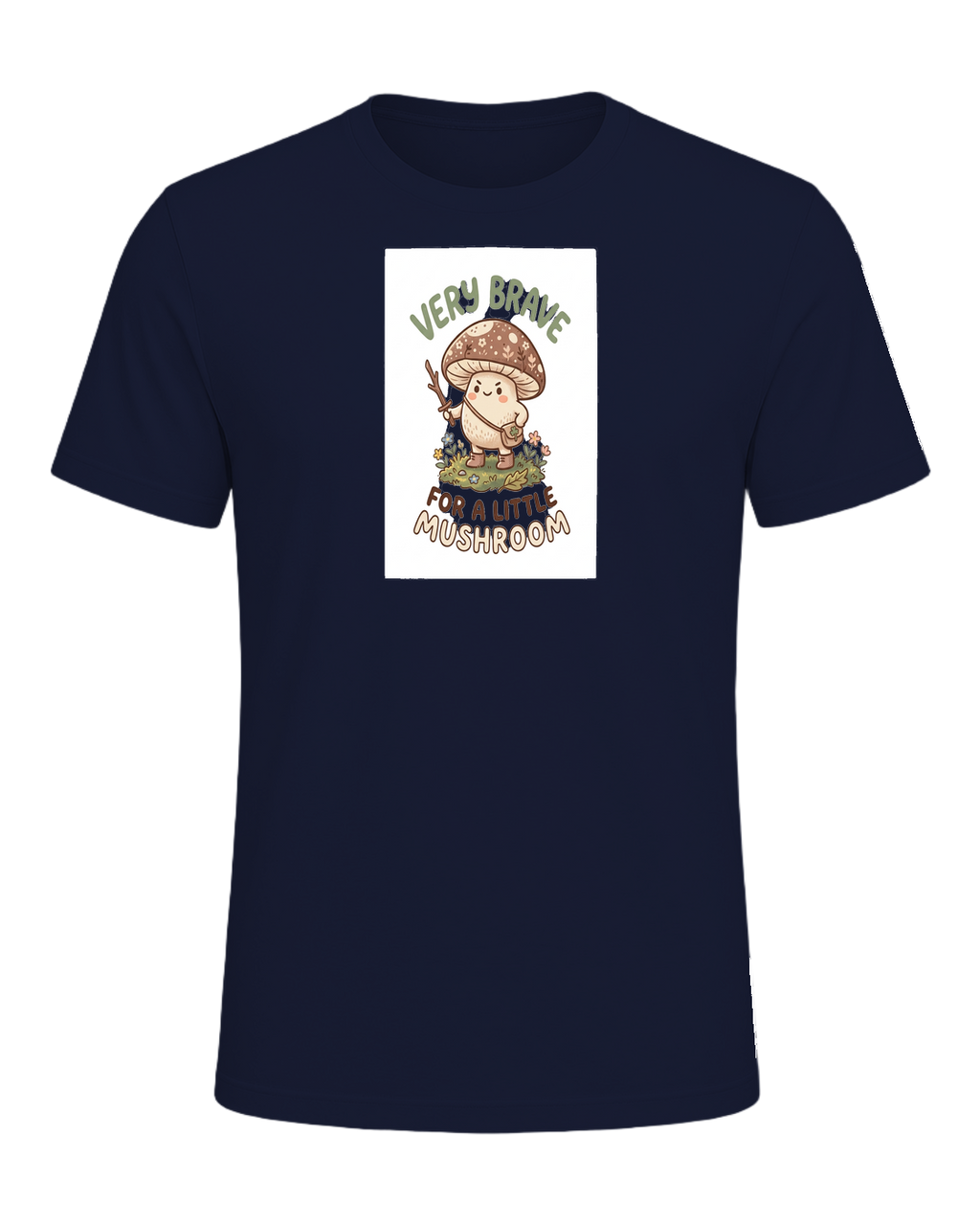 VERY BRAVE FOR A LITTLE MUSHROOM — Navy