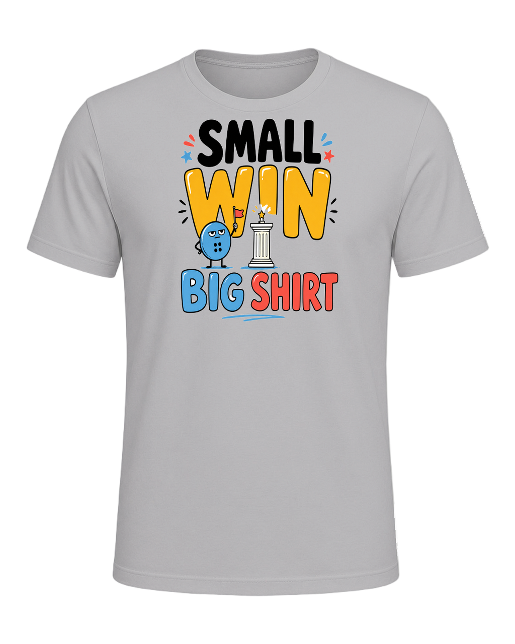 SMALL WIN BIG SHIRT — Athletic Heather