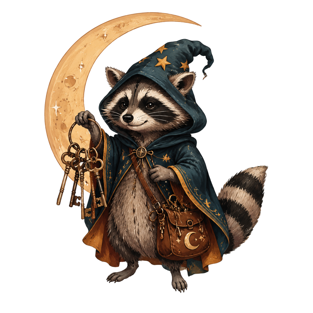 Raccoon Wizard Energy