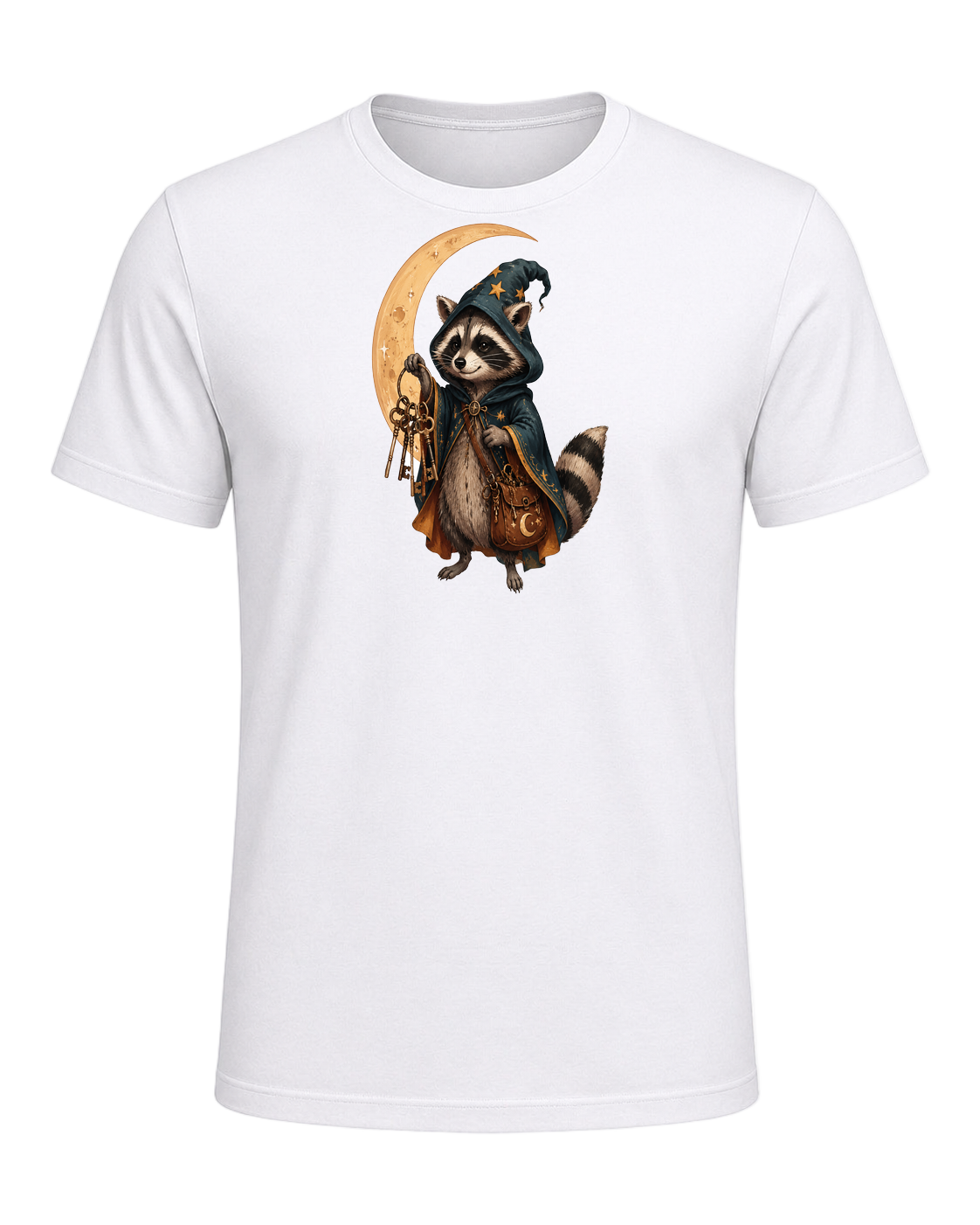 Raccoon Wizard Energy — White