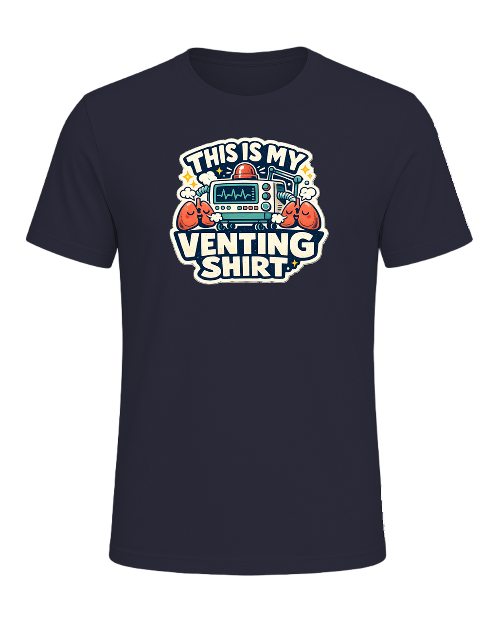 This Is My Venting Shirt Tee — Heather Navy