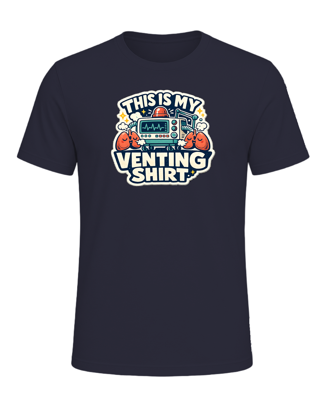 This Is My Venting Shirt Tee — Heather Navy