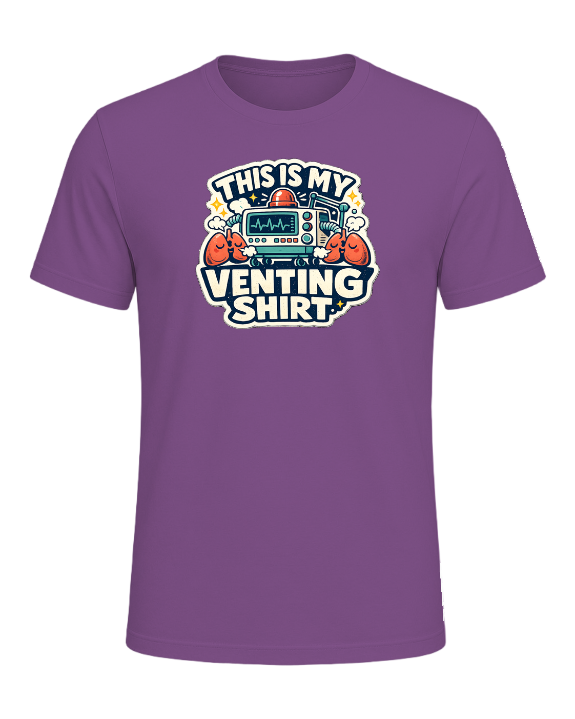 This Is My Venting Shirt Tee — Heather Team Purple