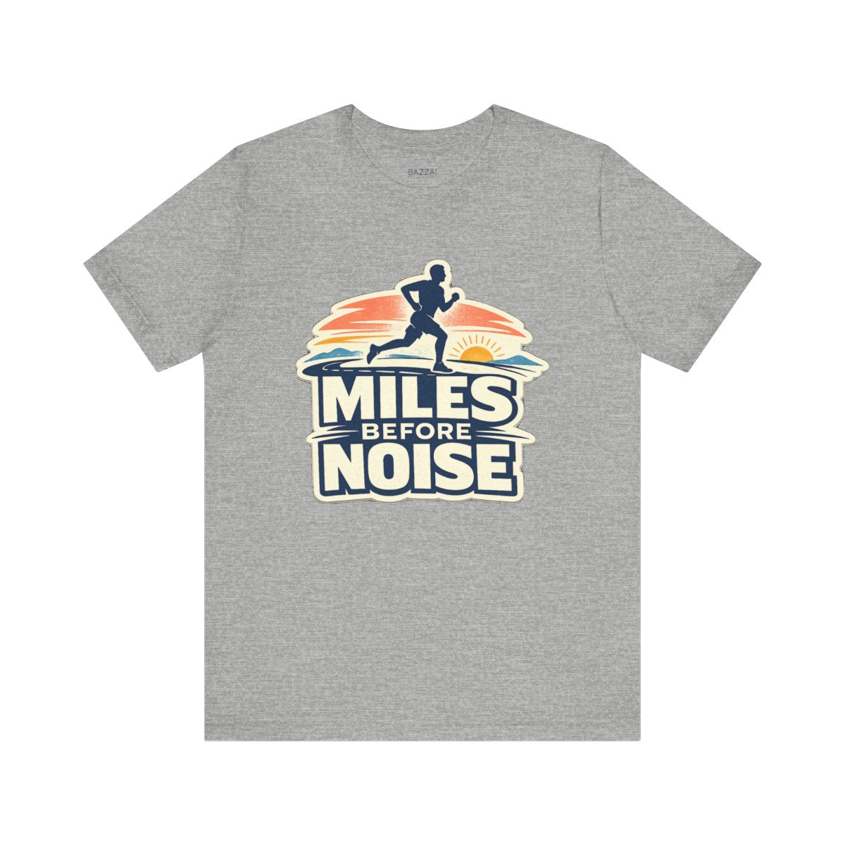 Trail Runner T-Shirt — Miles Before Noise — running t-shirt design by Reggie