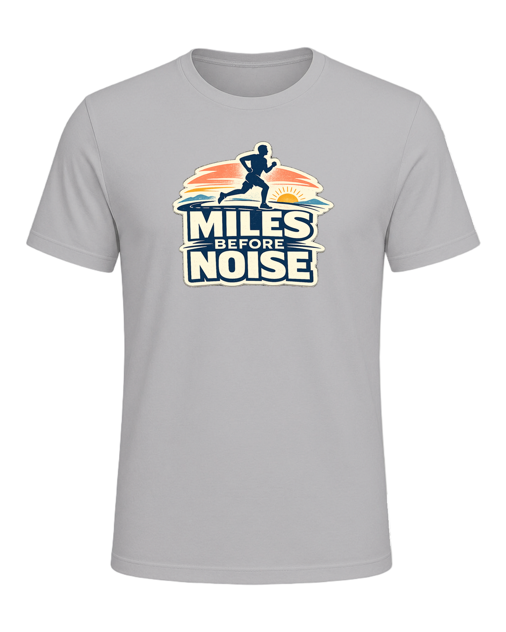 Miles Before Noise Tee — Athletic Heather