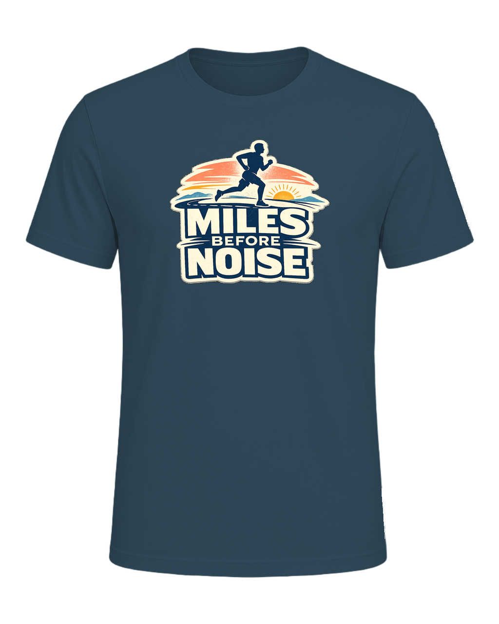 Miles Before Noise Tee — Deep Teal