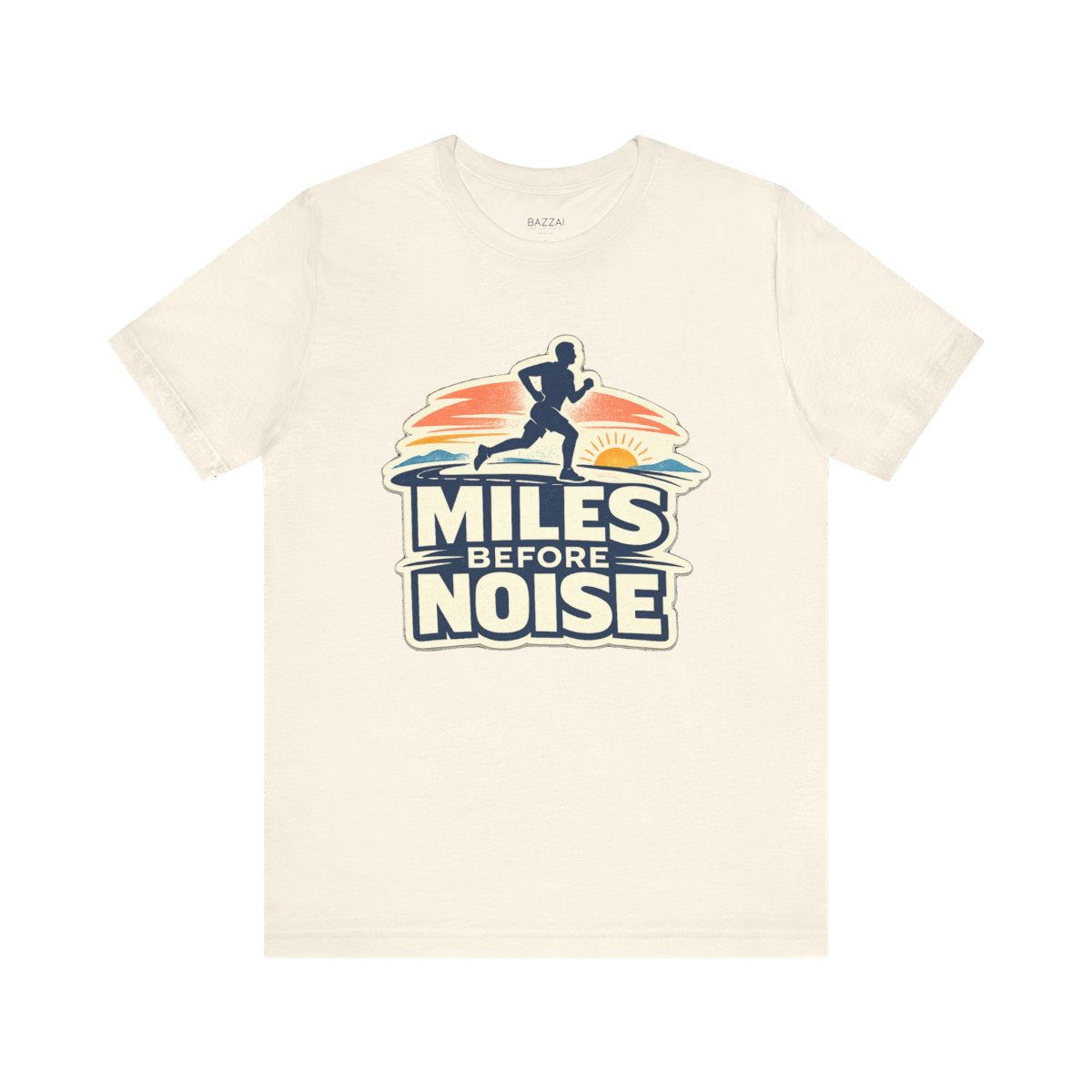 Trail Runner T-Shirt — Miles Before Noise — running t-shirt design by Reggie