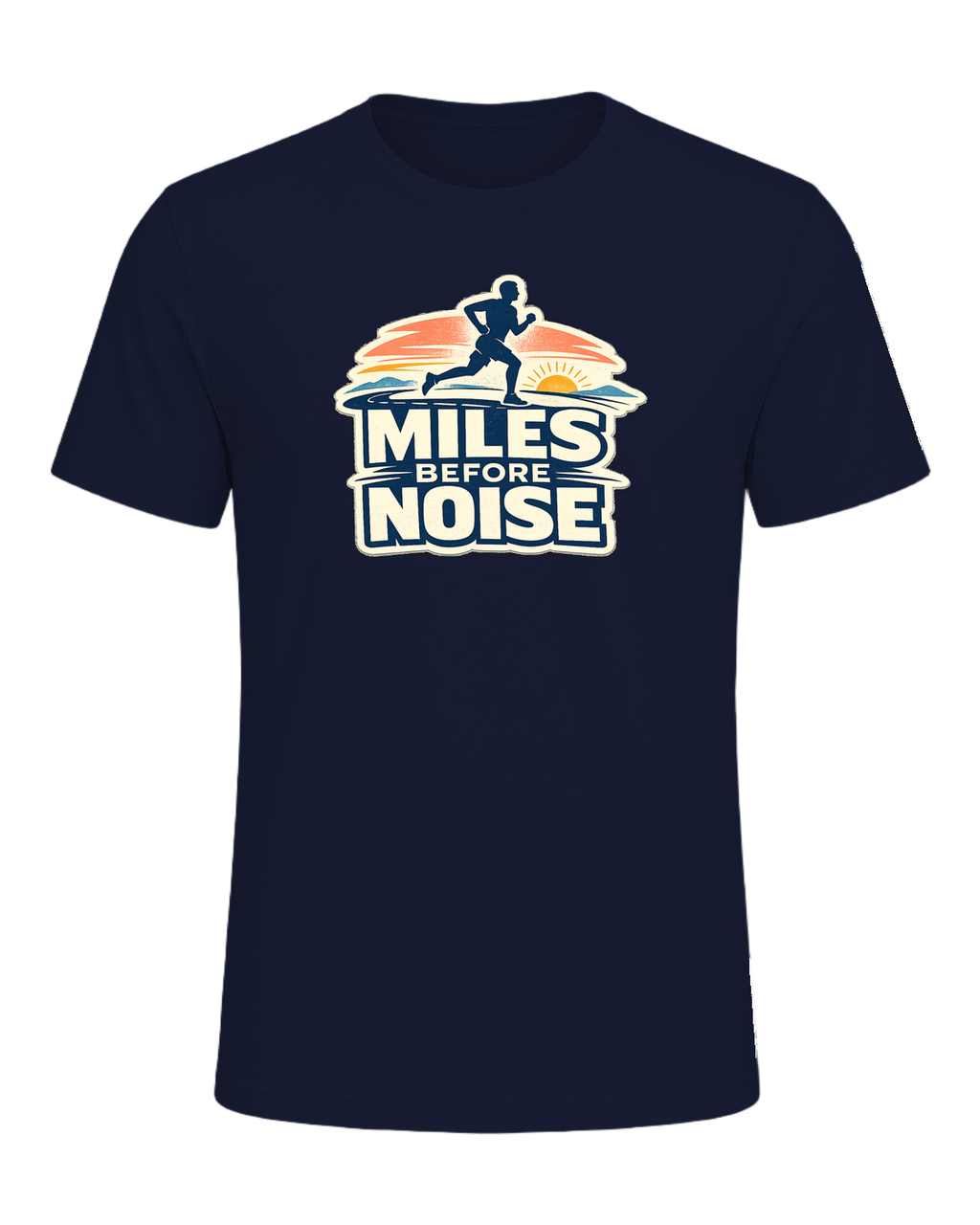 Miles Before Noise Tee — Navy