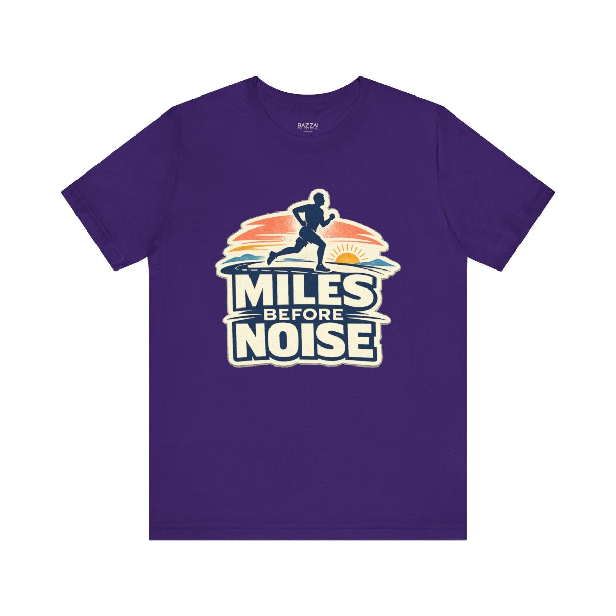 Trail Runner T-Shirt — Miles Before Noise — running t-shirt design by Reggie