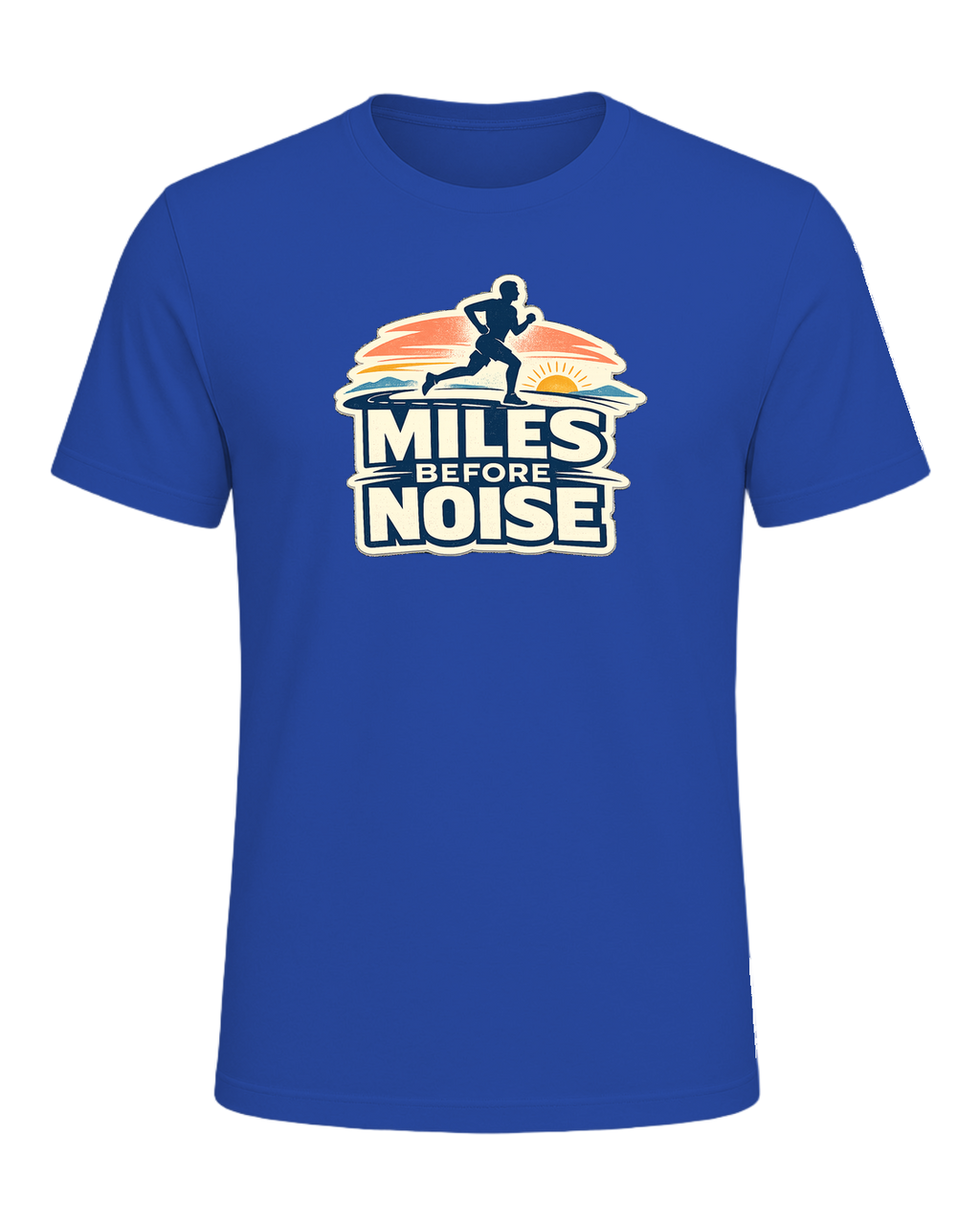 Miles Before Noise Tee — True Royal