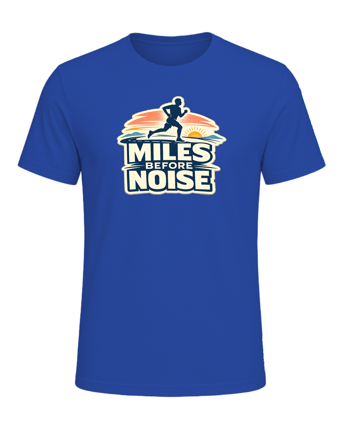 Miles Before Noise Tee — True Royal