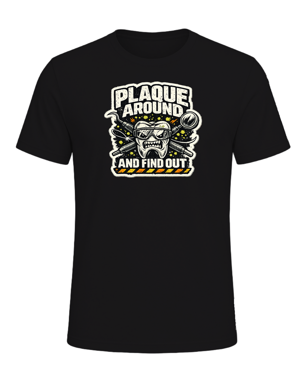 Plaque Around And Find Out Tee — Dark Grey Heather
