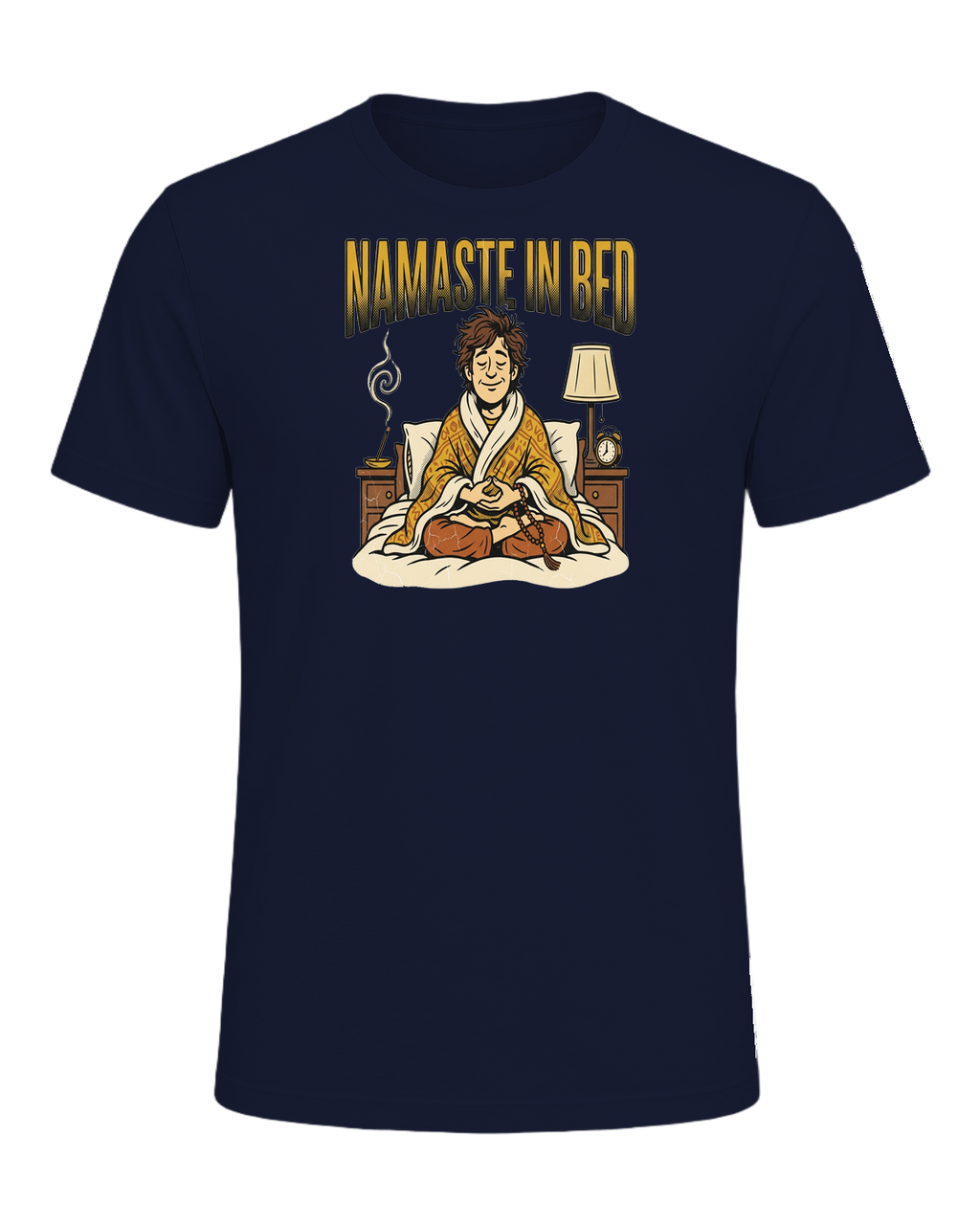NAMASTE IN BED — Navy