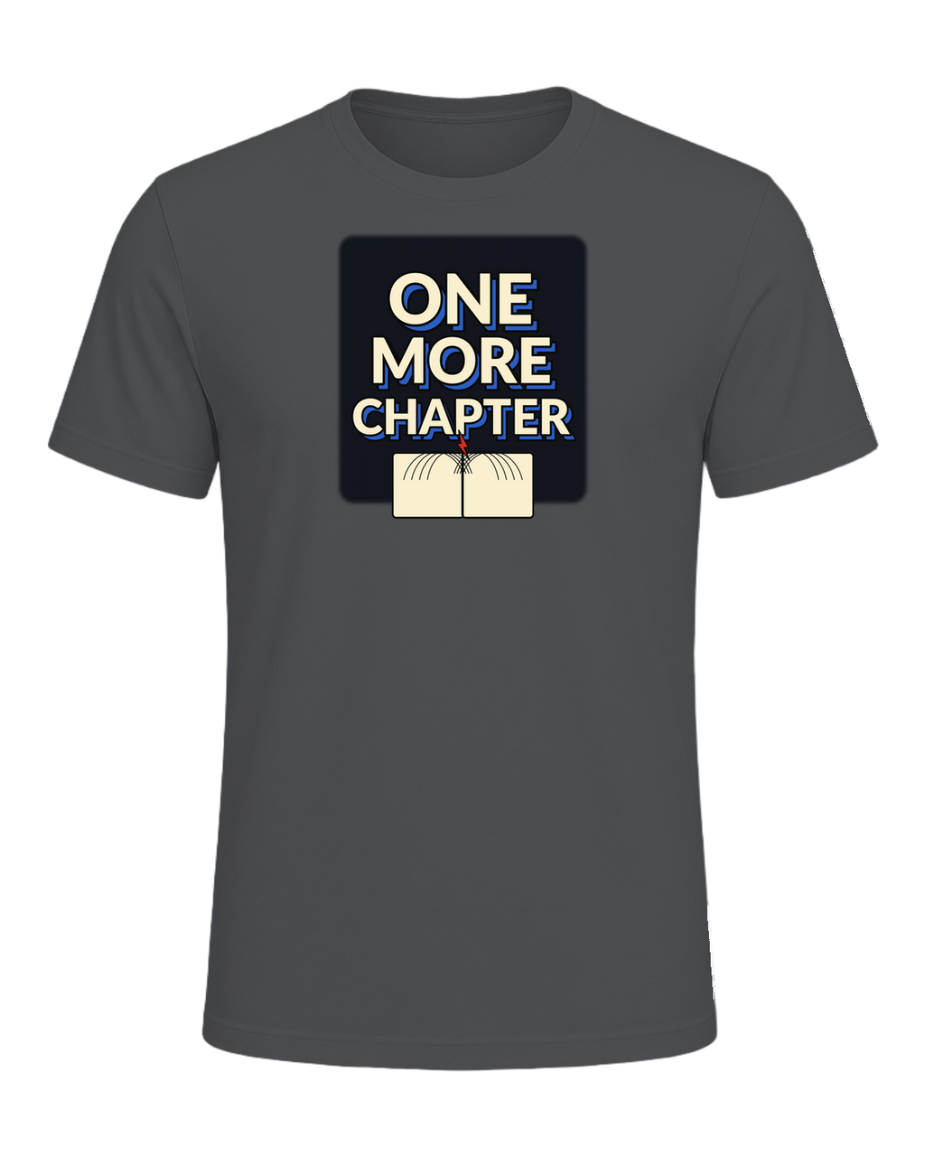 One More Chapter Book Lover T-Shirt — Asphalt