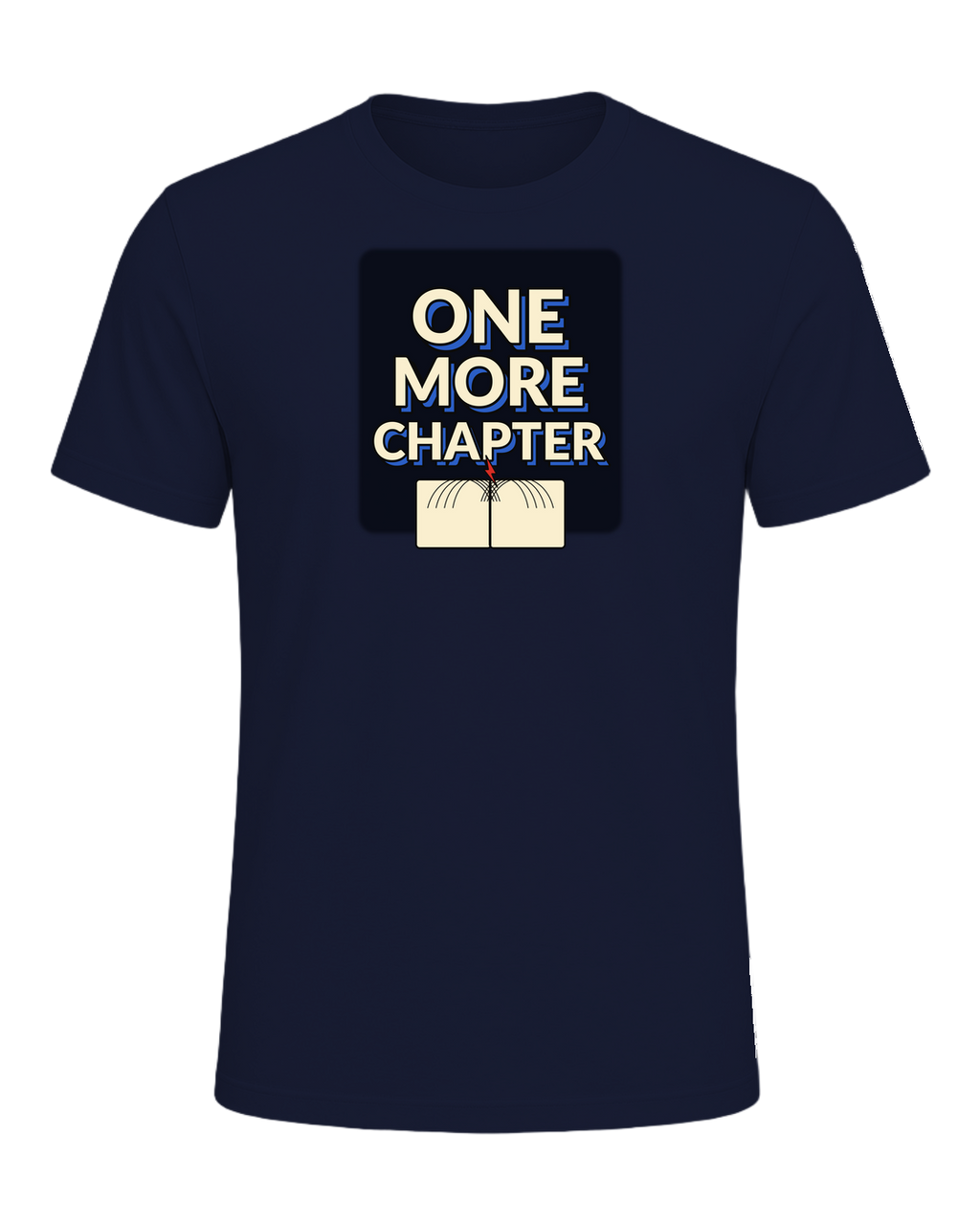 One More Chapter Book Lover T-Shirt — Navy