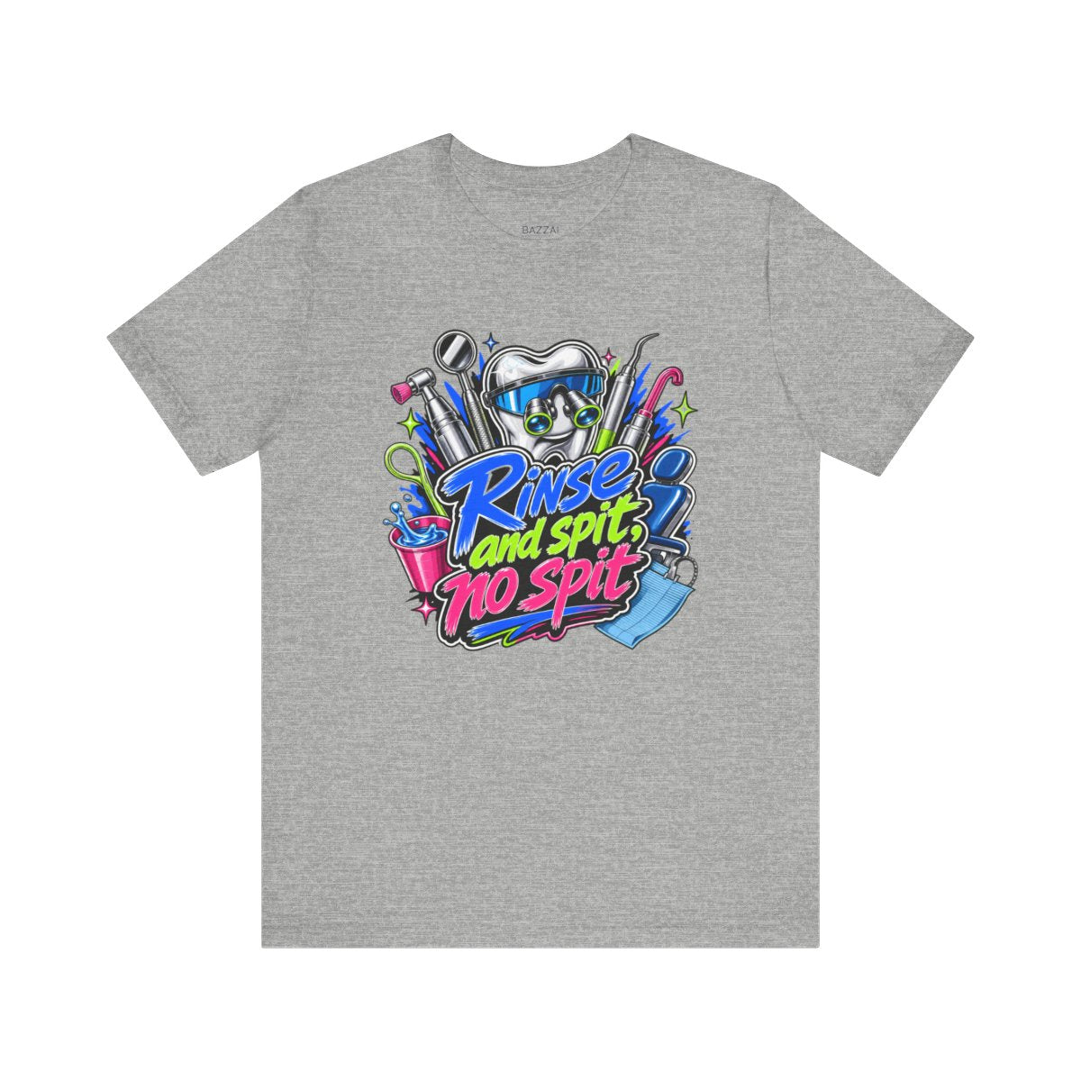 Dental Office Humor T-Shirt — Rinse and Spit, No Spit — t-shirt design