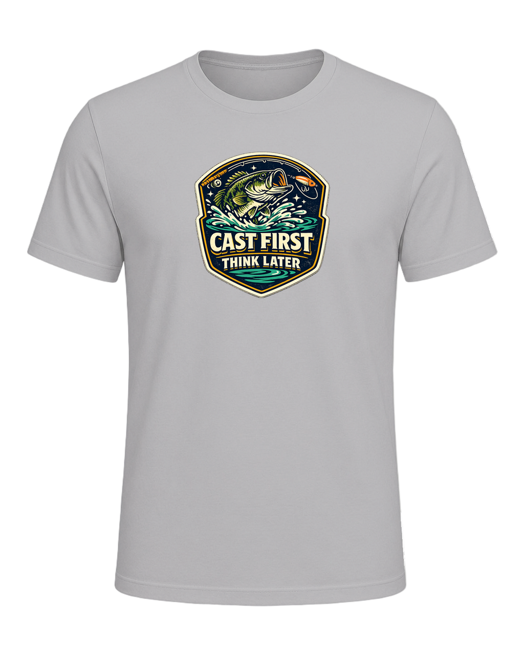 Cast First Think Later Tee — Athletic Heather