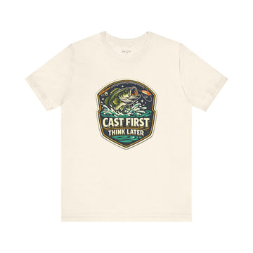 Fishing Gift T-Shirt — Cast First Think Later
