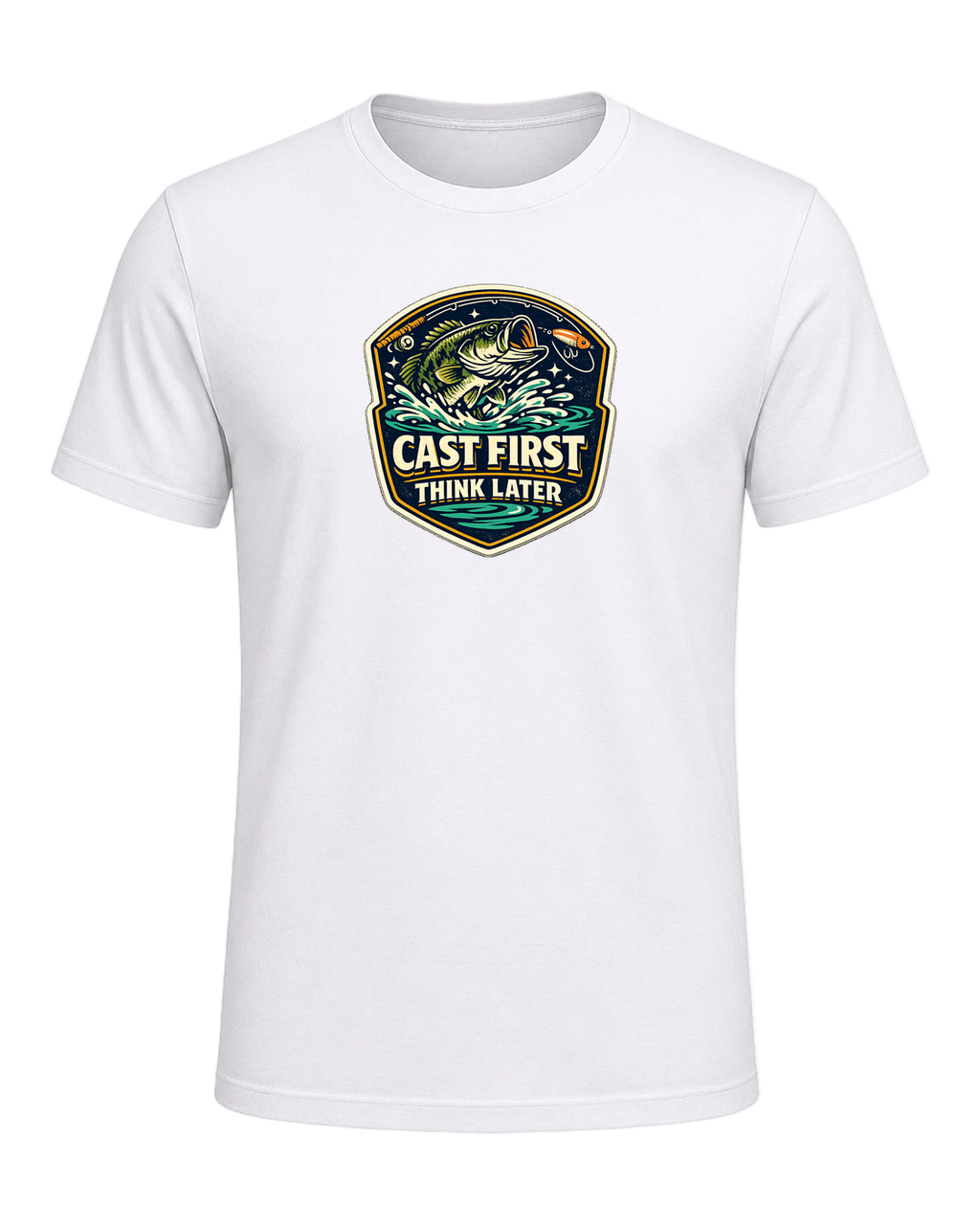 Cast First Think Later Tee — White