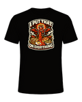 A fiery retro hot-sauce tee for the person who truly puts that on everything. — Black Heather