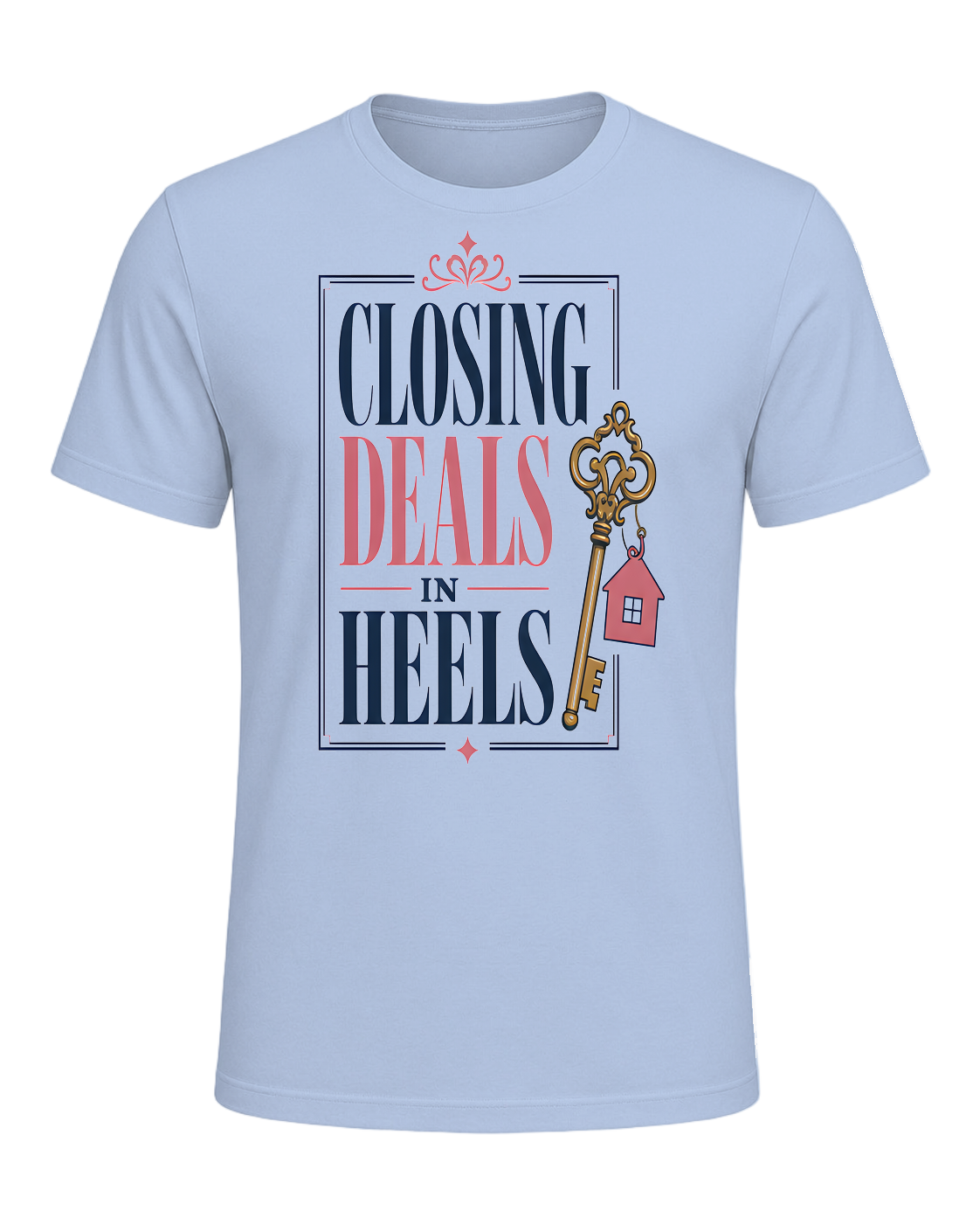 CLOSING DEALS IN HEELS — Baby Blue